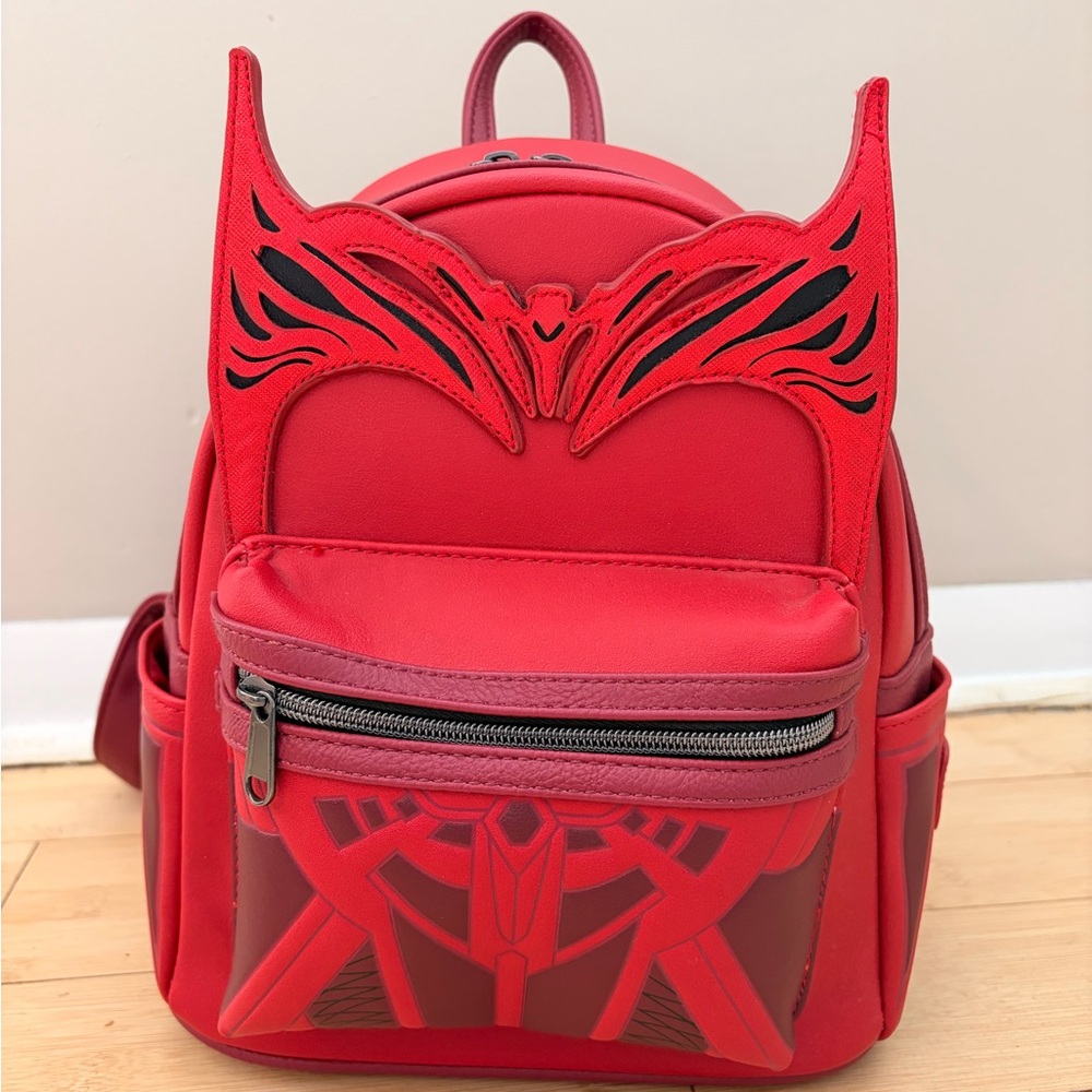 Loungefly Scarlet Witch Red Backpack with Black Accents